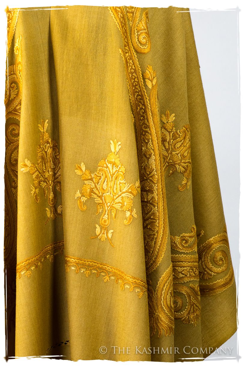 Soufre Amber Royale Paisley Shawl