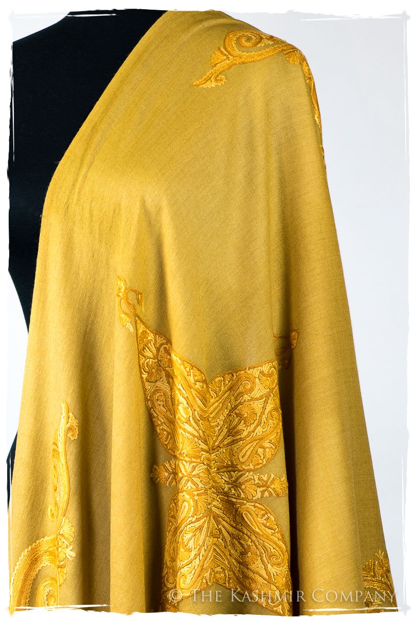 Soufre Amber Royale Paisley Shawl