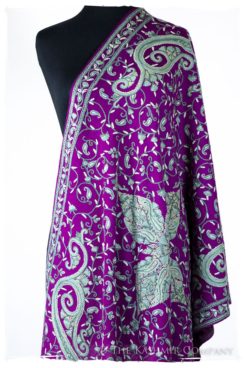 Palais d'orient ciel Violet Française Paisley Shawl