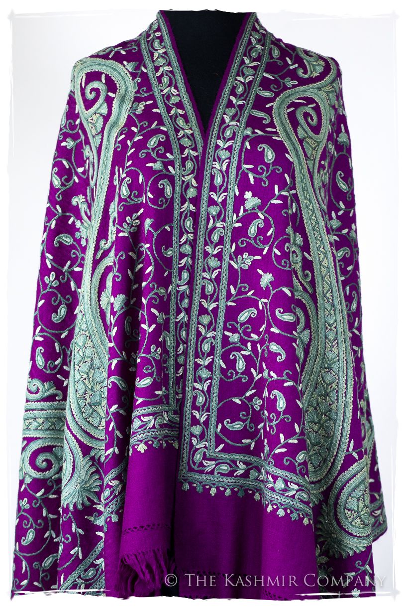 Palais d'orient ciel Violet Française Paisley Shawl