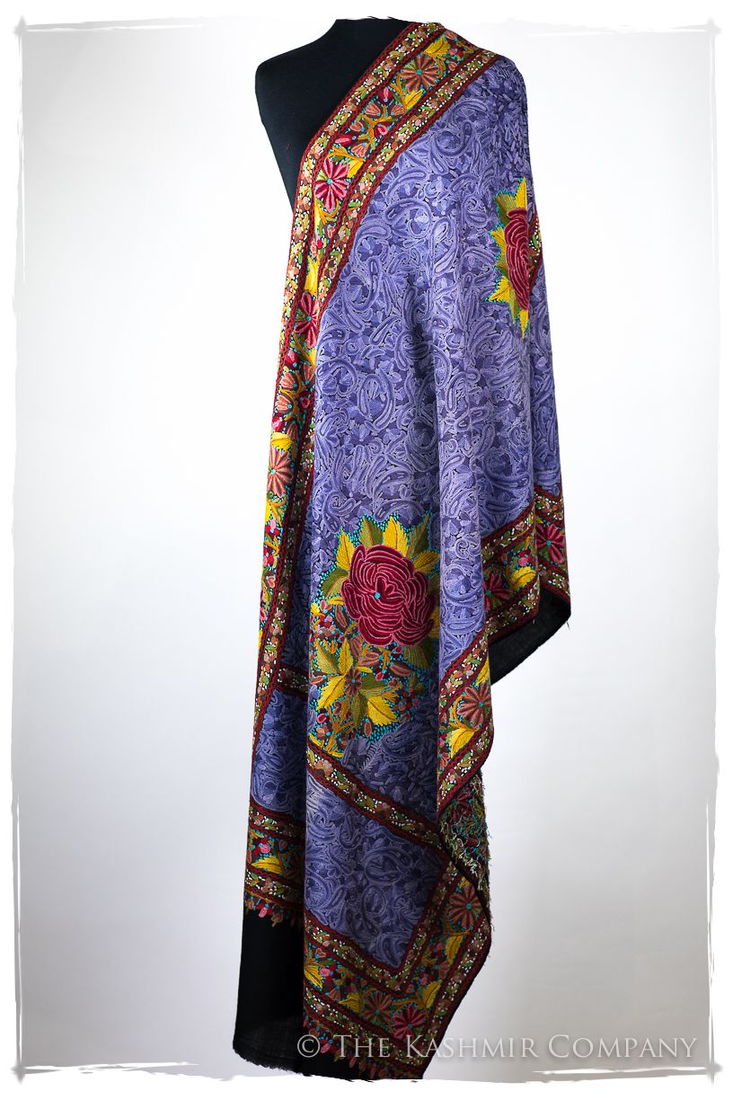En Présence de l'élégance bleu Antiquaires Shawl
