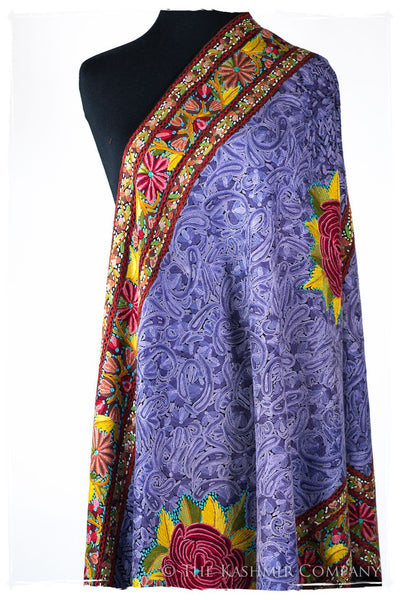 En Présence de l'élégance bleu Antiquaires Shawl