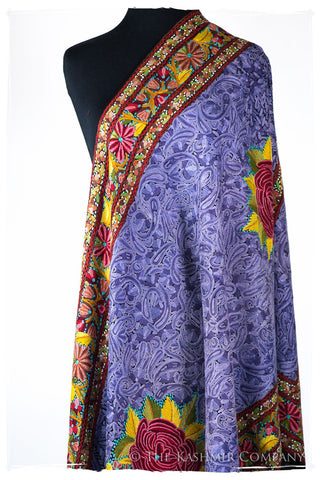 En Présence de l'élégance bleu Antiquaires Shawl