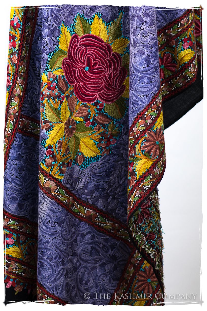En Présence de l'élégance bleu Antiquaires Shawl