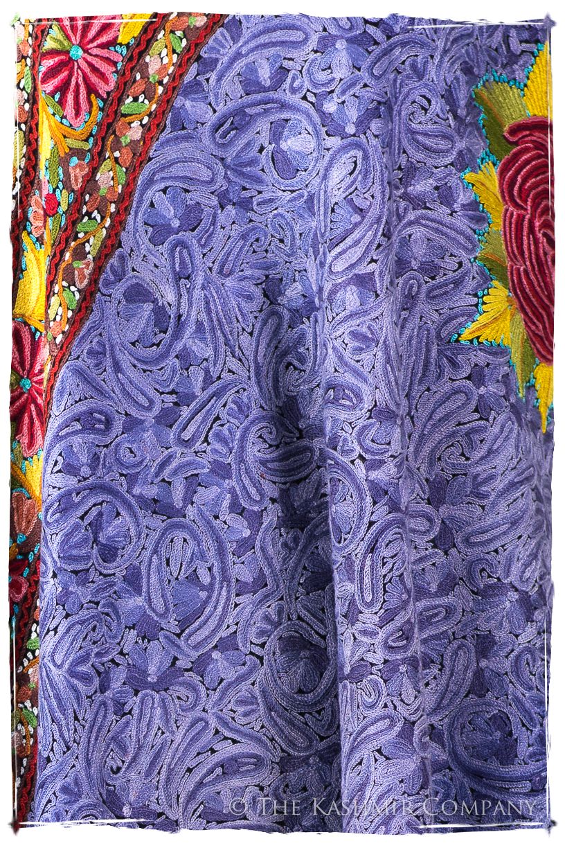 En Présence de l'élégance bleu Antiquaires Shawl