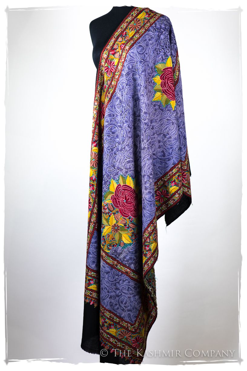 En Présence de l'élégance bleu Antiquaires Shawl