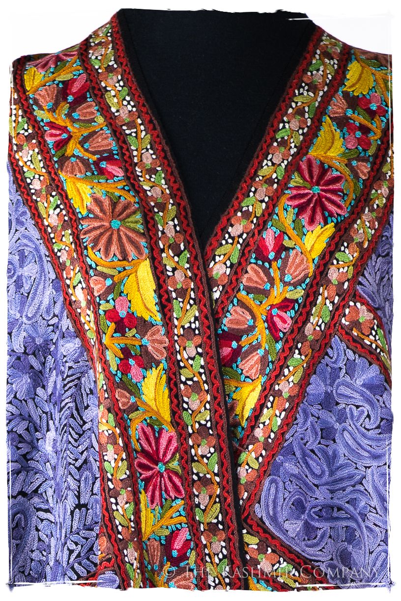 En Présence de l'élégance bleu Antiquaires Shawl