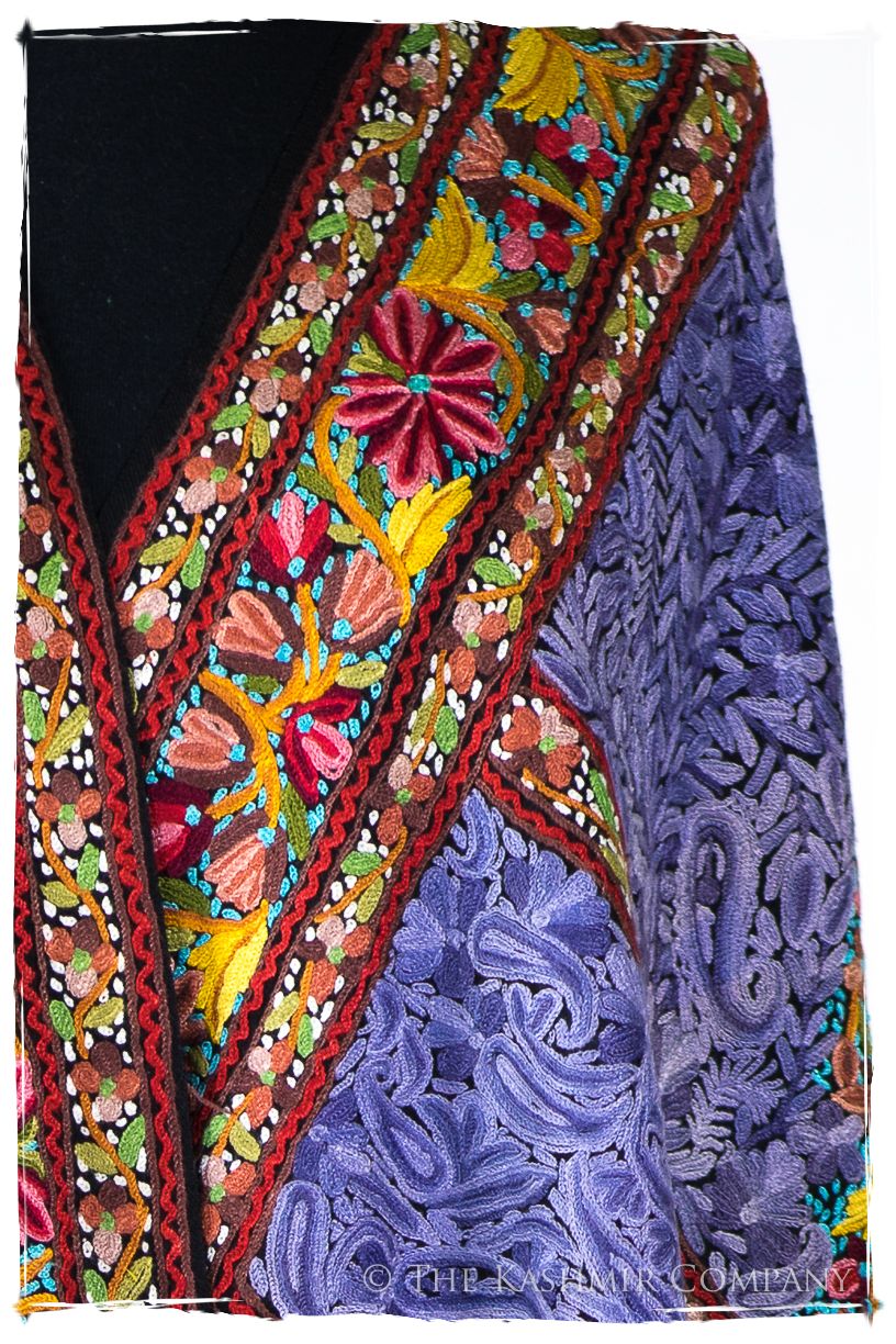 En Présence de l'élégance bleu Antiquaires Shawl
