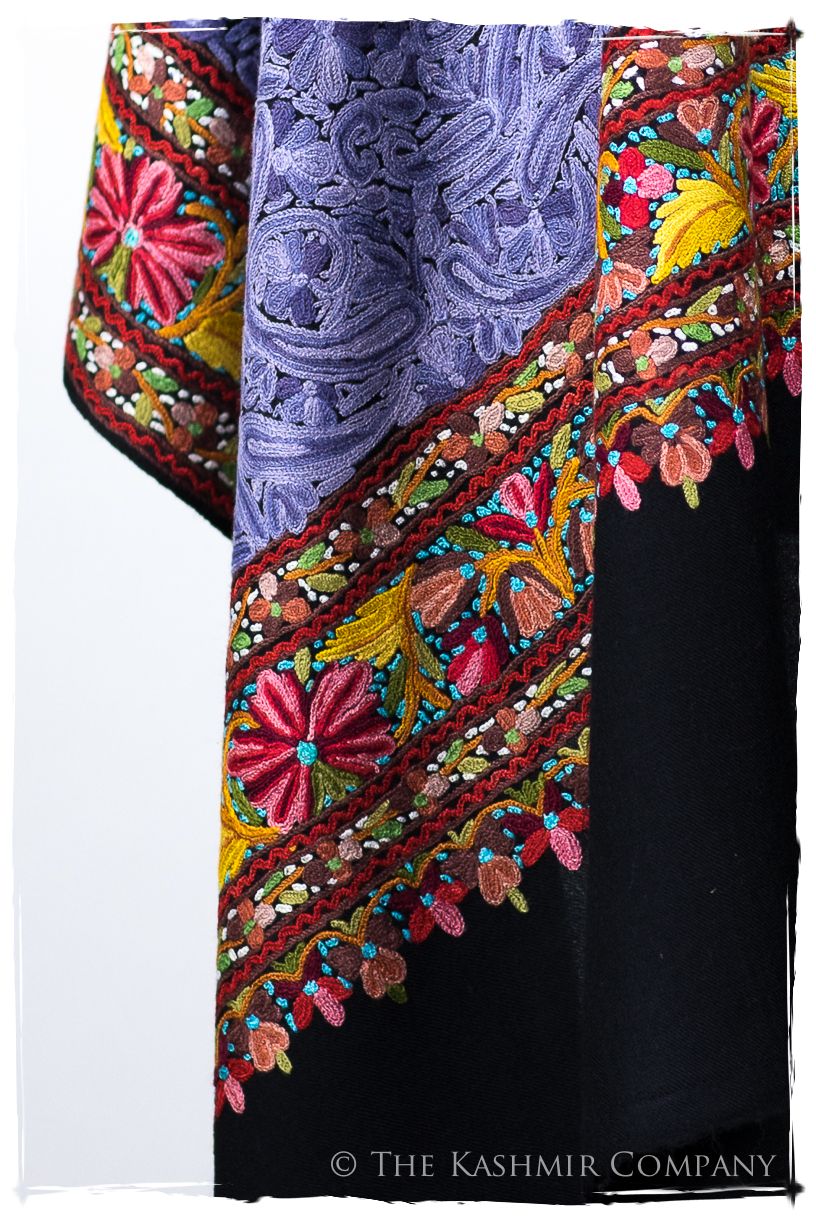En Présence de l'élégance bleu Antiquaires Shawl