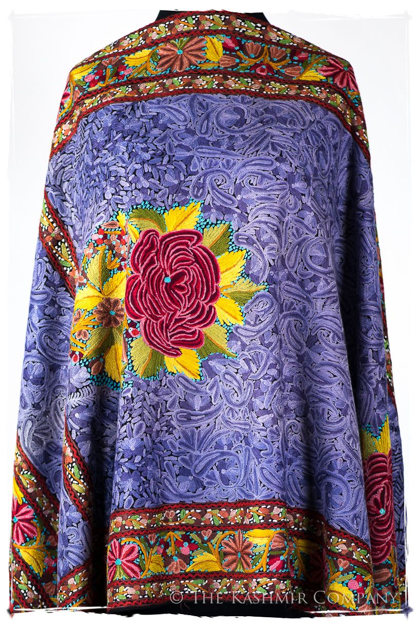 En Présence de l'élégance bleu Antiquaires Shawl