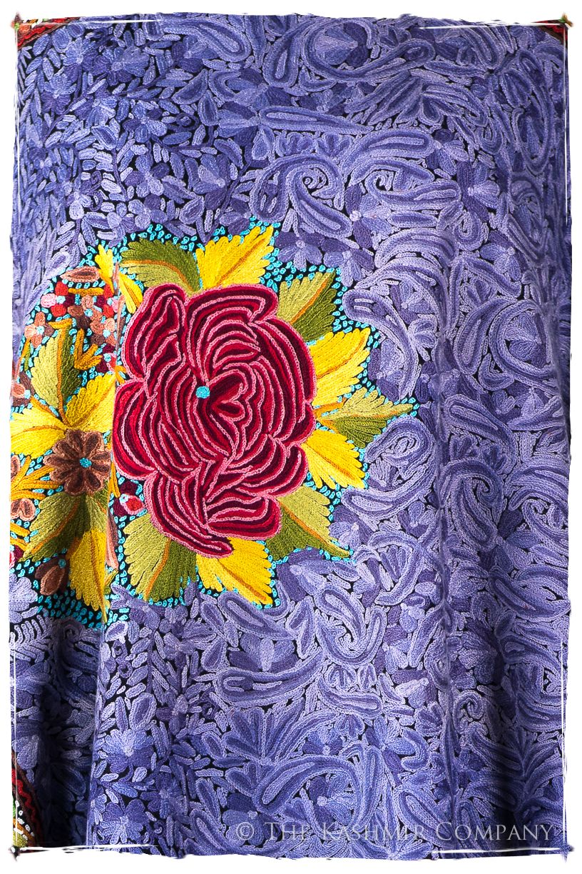 En Présence de l'élégance bleu Antiquaires Shawl