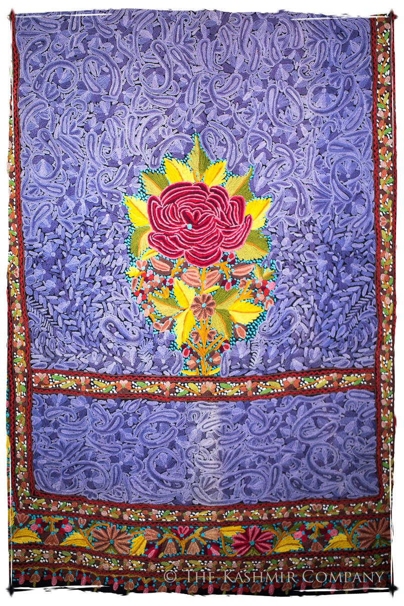 En Présence de l'élégance bleu Antiquaires Shawl