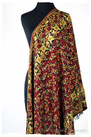 Jardin de la reine Autrichienne Paisley Antiquaires Shawl