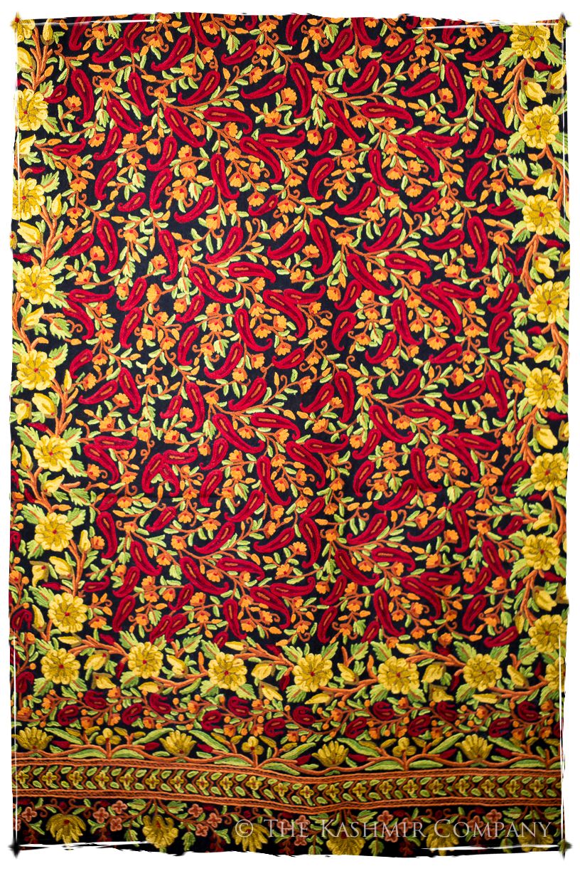 Jardin de la reine Autrichienne Paisley Antiquaires Shawl