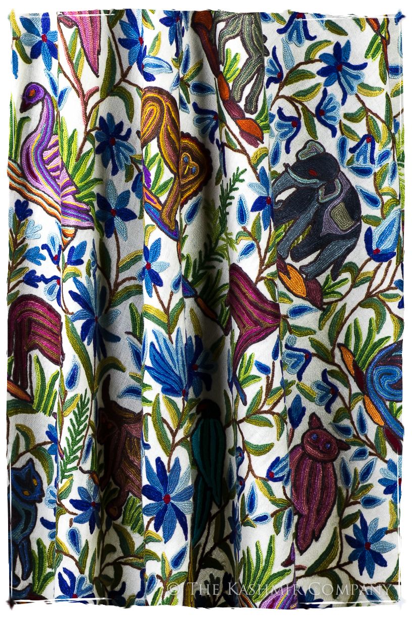Jardin Ivoire du Sanctuaire Colonial indien Antiquaires Shawl