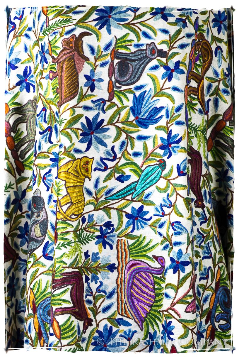 Jardin Ivoire du Sanctuaire Colonial indien Antiquaires Shawl