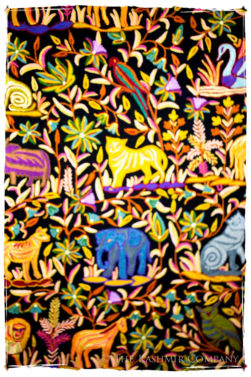 Jardin de Crépuscule du Sanctuaire Colonial Indien Antiquaires Shawl