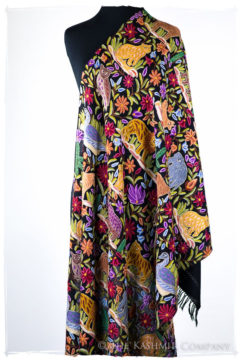 Jardin de Crépuscule du Sanctuaire Colonial Indien Antiquaires Shawl