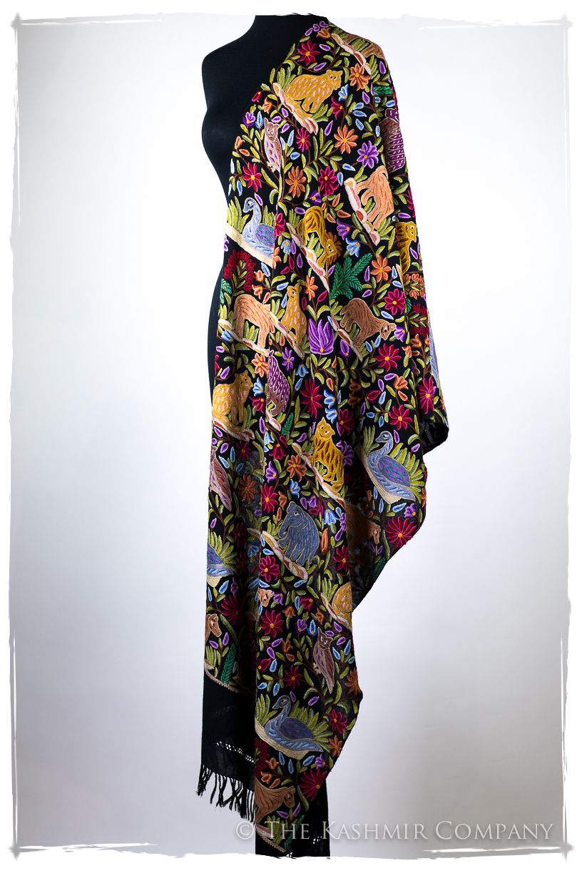 Jardin de Crépuscule du Sanctuaire Colonial Indien Antiquaires Shawl