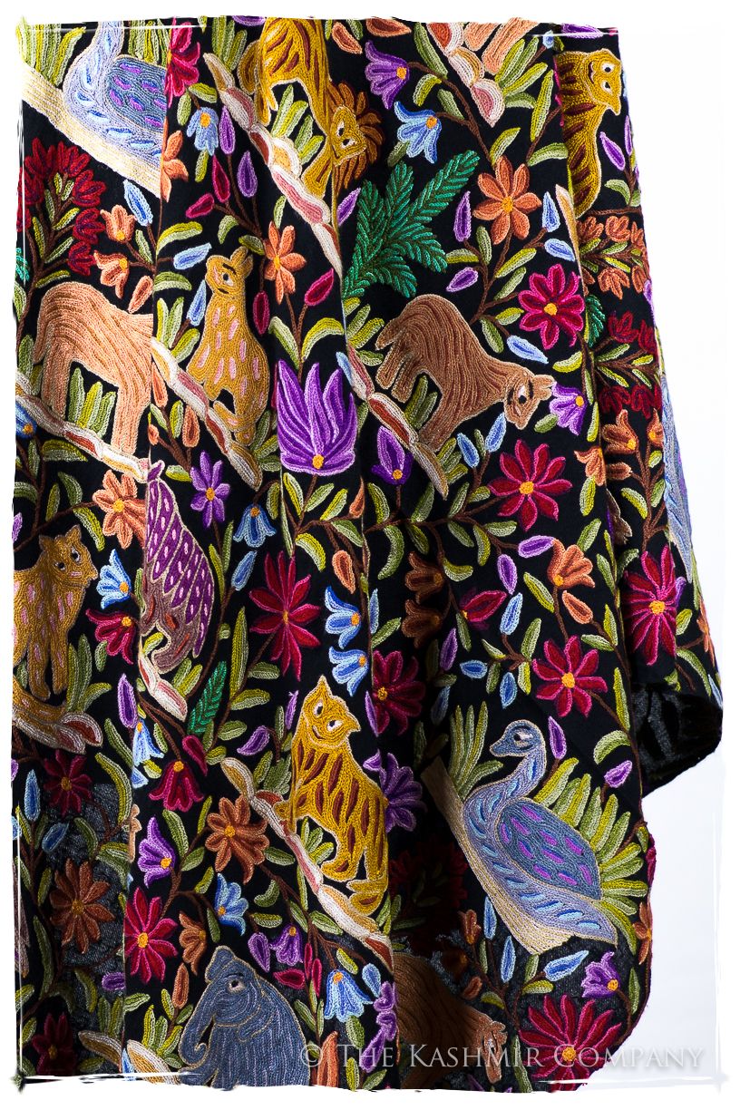 Jardin de Crépuscule du Sanctuaire Colonial Indien Antiquaires Shawl