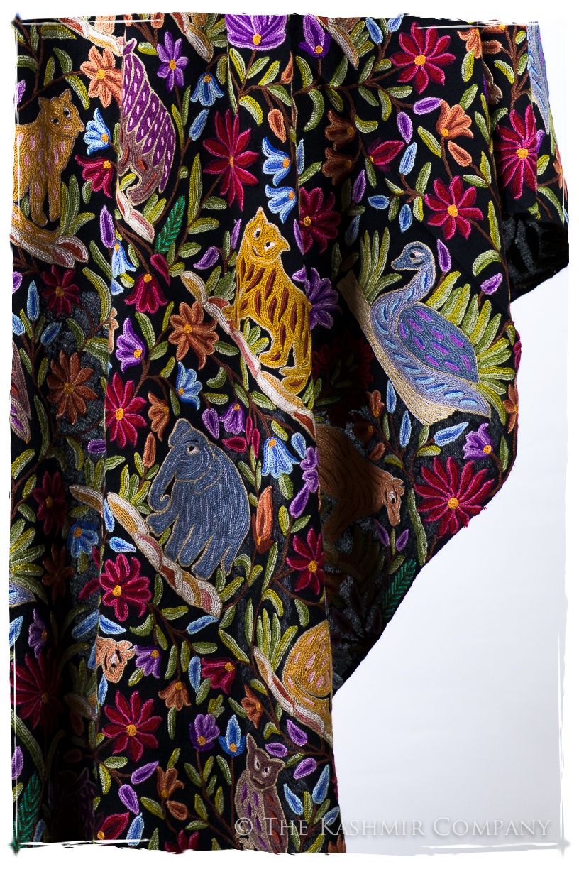 Jardin de Crépuscule du Sanctuaire Colonial Indien Antiquaires Shawl