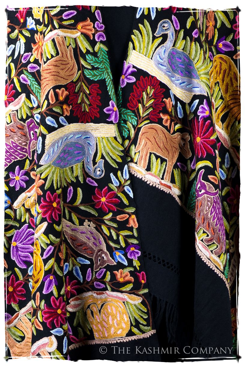 Jardin de Crépuscule du Sanctuaire Colonial Indien Antiquaires Shawl