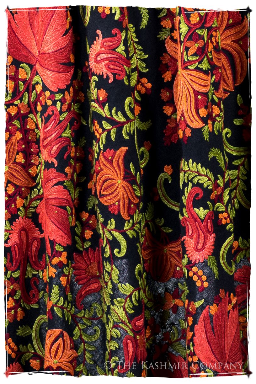 Jardin Chinar de Bijoux Rouges en Cachemire Antiquaires Shawl