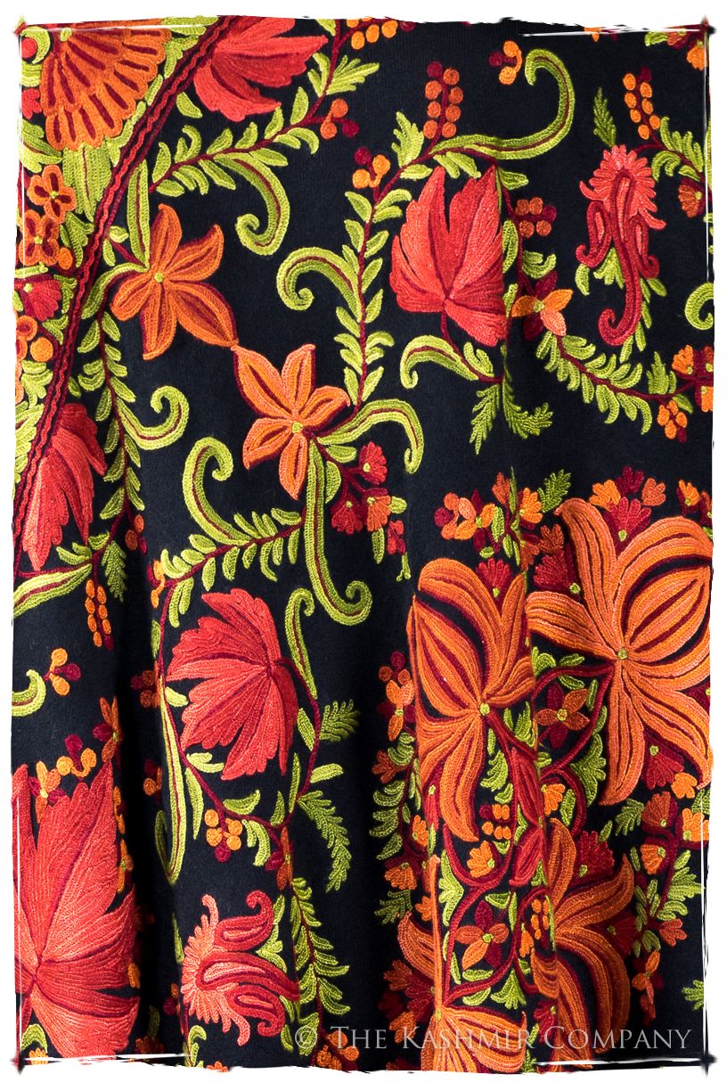 Jardin Chinar de Bijoux Rouges en Cachemire Antiquaires Shawl