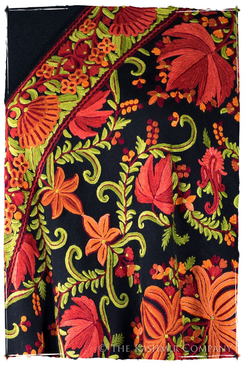 Jardin Chinar de Bijoux Rouges en Cachemire Antiquaires Shawl