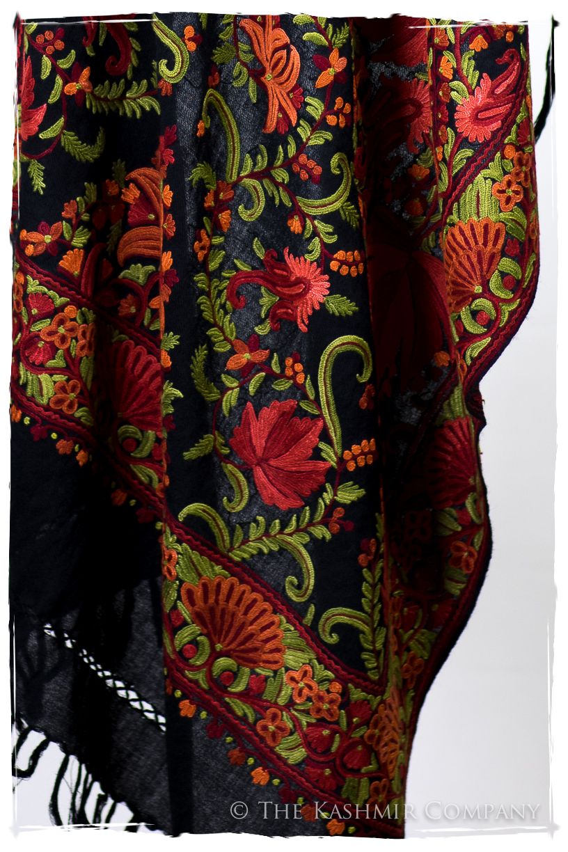 Jardin Chinar de Bijoux Rouges en Cachemire Antiquaires Shawl