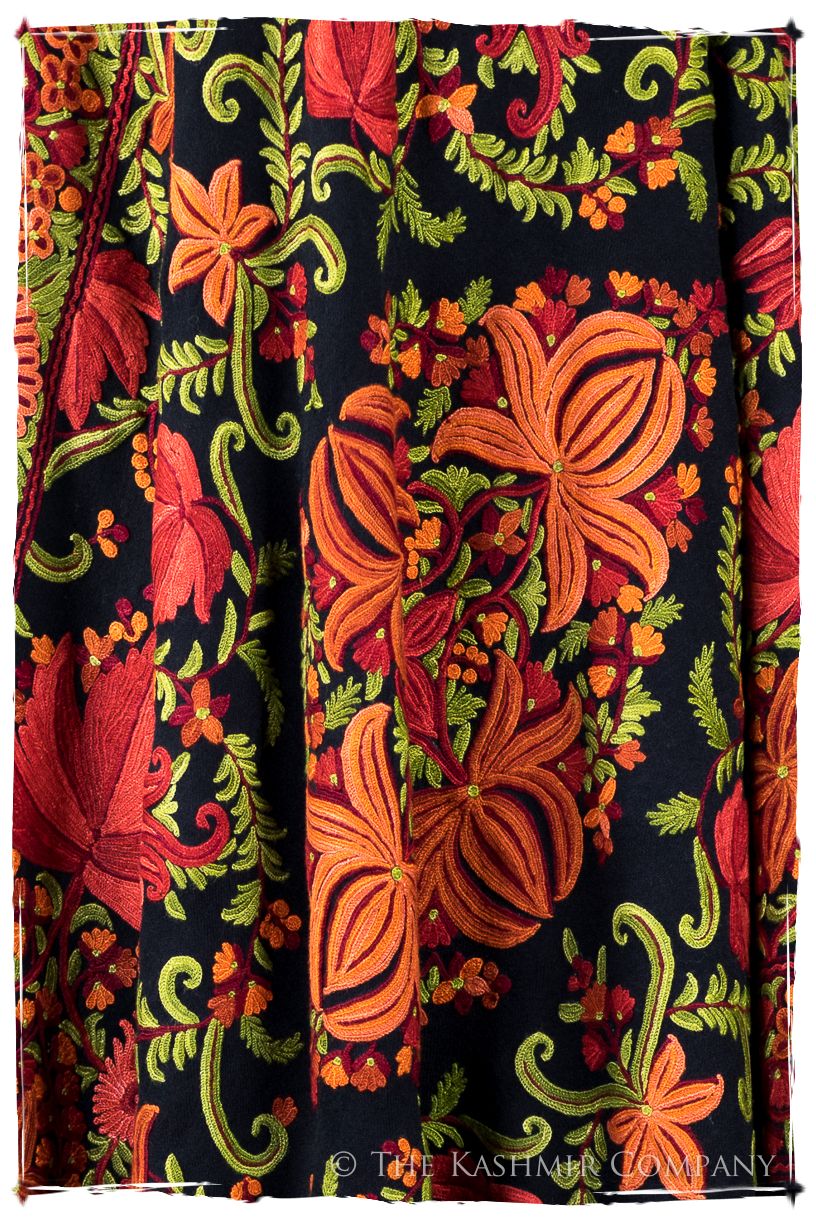 Jardin Chinar de Bijoux Rouges en Cachemire Antiquaires Shawl