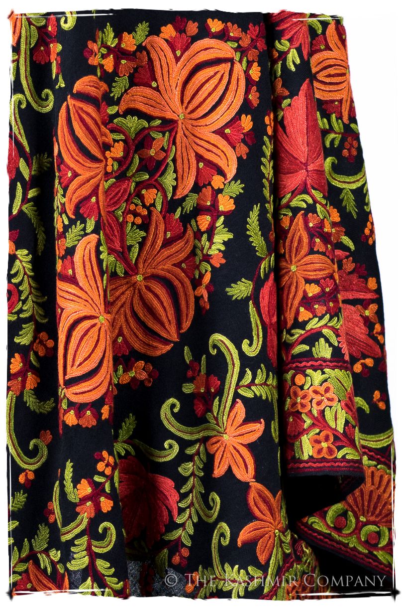Jardin Chinar de Bijoux Rouges en Cachemire Antiquaires Shawl