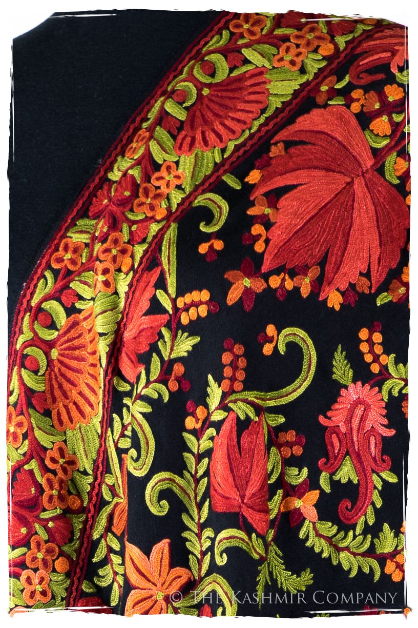 Jardin Chinar de Bijoux Rouges en Cachemire Antiquaires Shawl