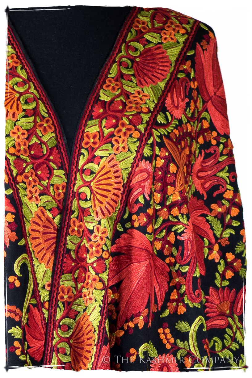 Jardin Chinar de Bijoux Rouges en Cachemire Antiquaires Shawl