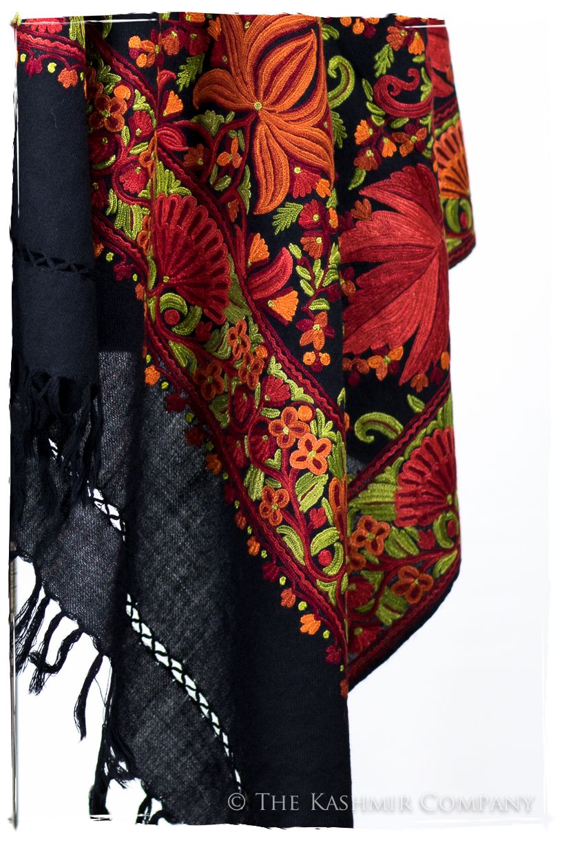 Jardin Chinar de Bijoux Rouges en Cachemire Antiquaires Shawl