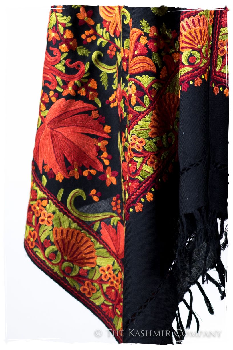 Jardin Chinar de Bijoux Rouges en Cachemire Antiquaires Shawl