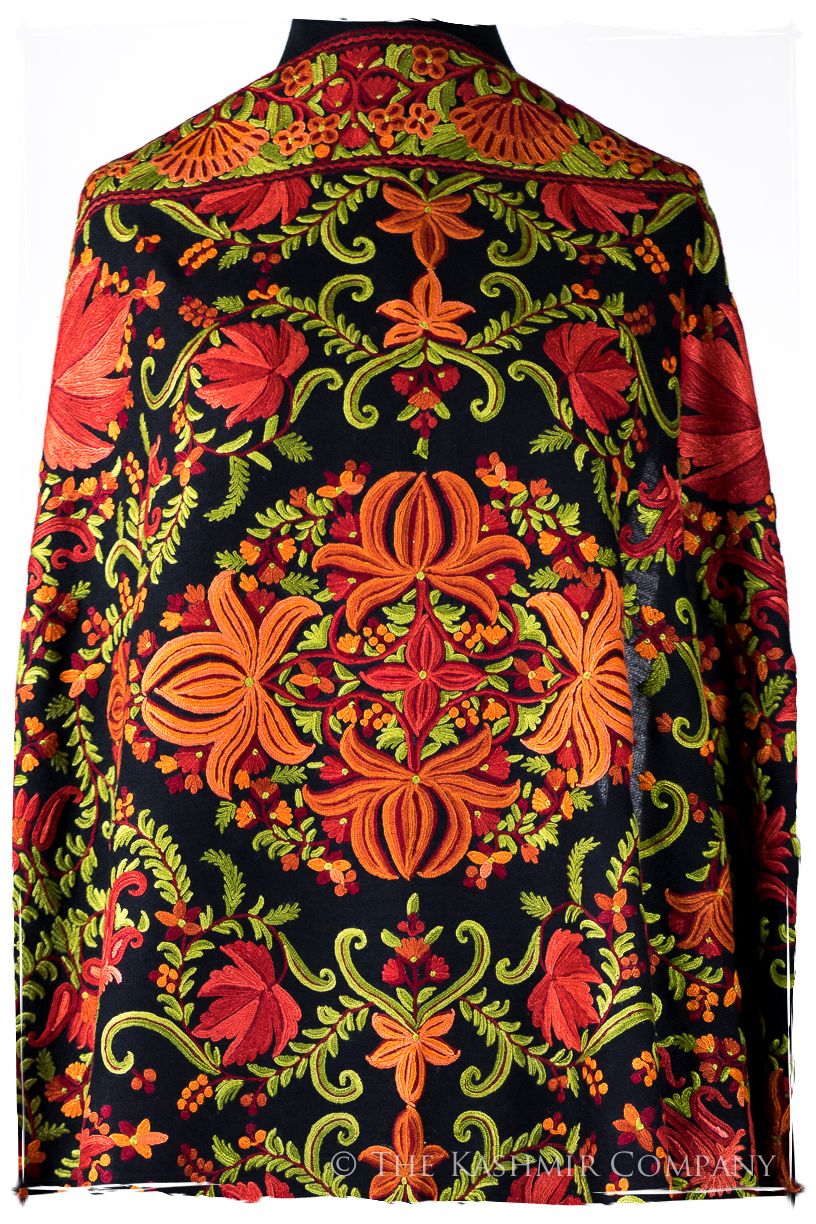 Jardin Chinar de Bijoux Rouges en Cachemire Antiquaires Shawl