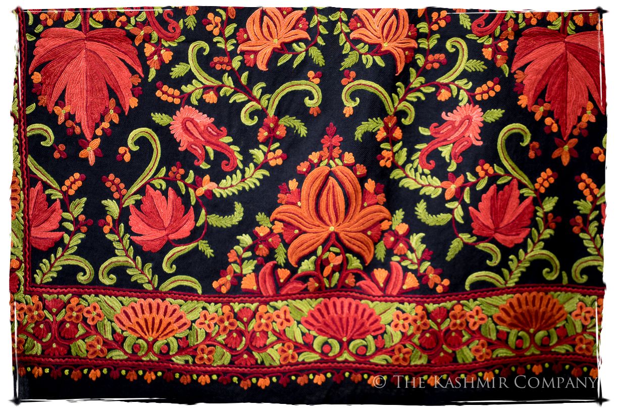 Jardin Chinar de Bijoux Rouges en Cachemire Antiquaires Shawl
