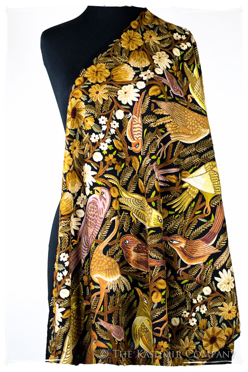 Oiseaux d'Afrique du Nord Arabe Antiquaires Shawl