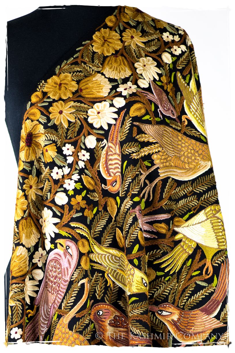 Oiseaux d'Afrique du Nord Arabe Antiquaires Shawl