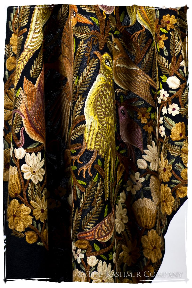Oiseaux d'Afrique du Nord Arabe Antiquaires Shawl