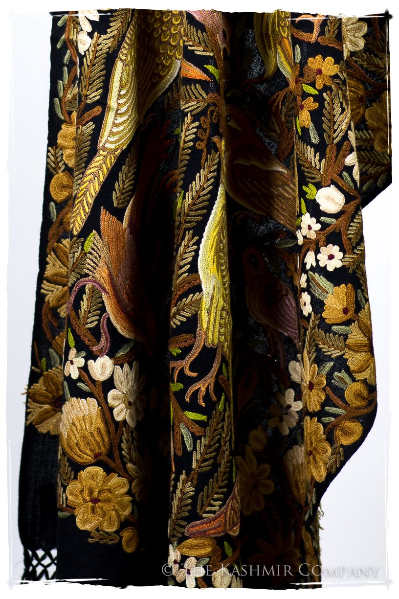 Oiseaux d'Afrique du Nord Arabe Antiquaires Shawl