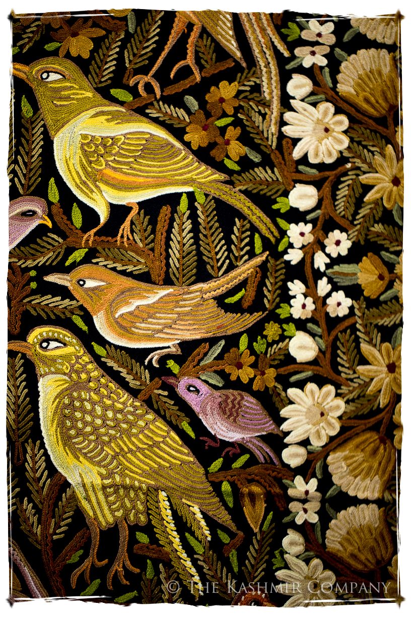Oiseaux d'Afrique du Nord Arabe Antiquaires Shawl