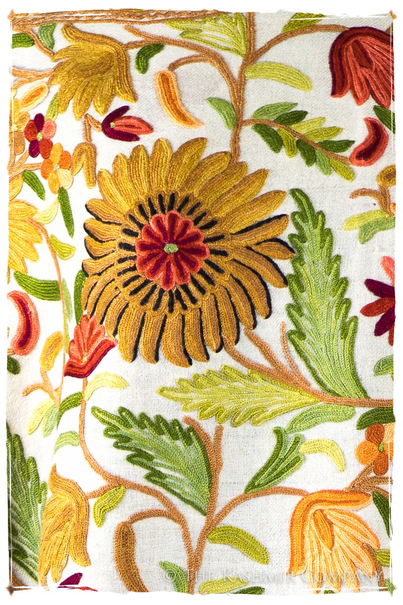 Fleur de Soleil Ivoire Indienne Antiquaires Shawl