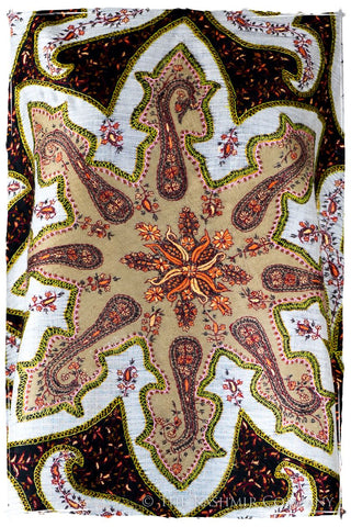 The Mona Lisa Blanc Noir Citron Deux Shawl