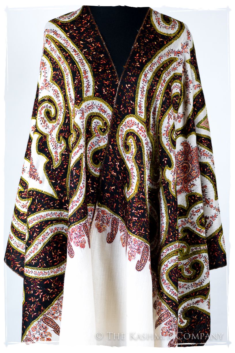 The Mona Lisa Blanc Noir Citron Deux Shawl