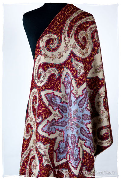The Mona Lisa Bordeaux Marin Deux Shawl