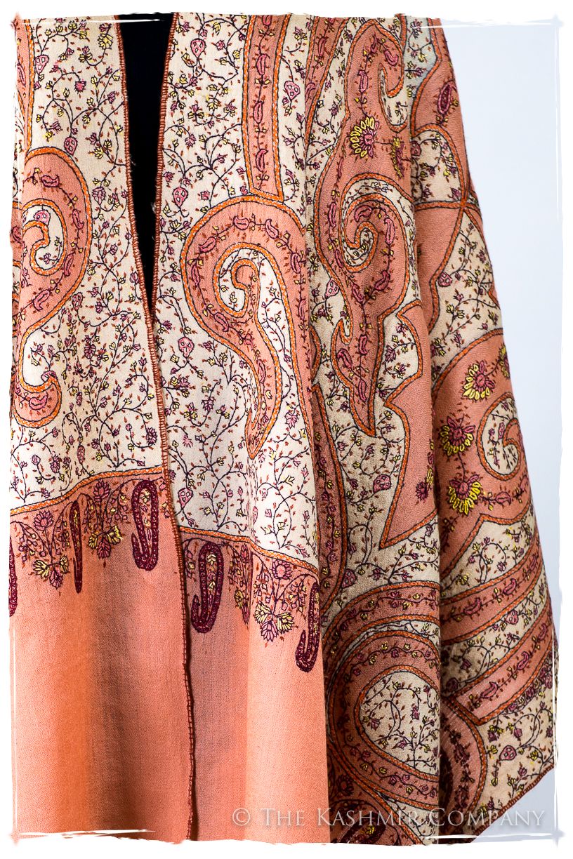 The Mona Lisa Peach Amber Deux Shawl