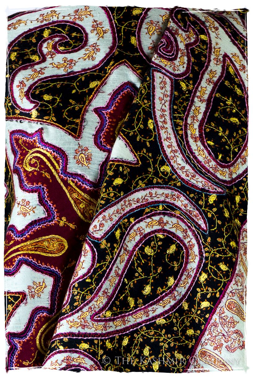The Mona Lisa Bordeaux Noir Aspen Deux Shawl