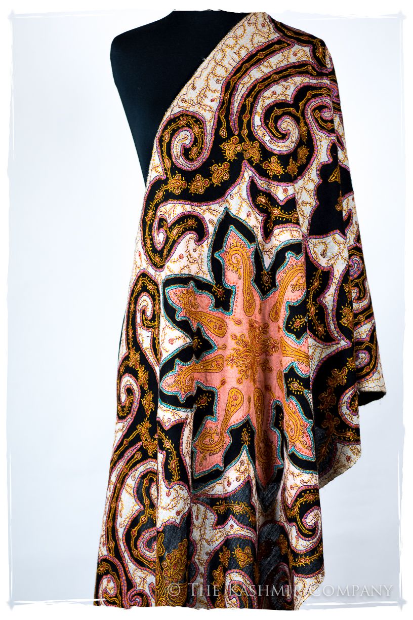 The Mona Lisa Noir Rose Gold Deux Shawl